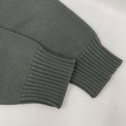 DRAWER 6515-199-0468 Green 7G cotton jersey-knit cardigan Top