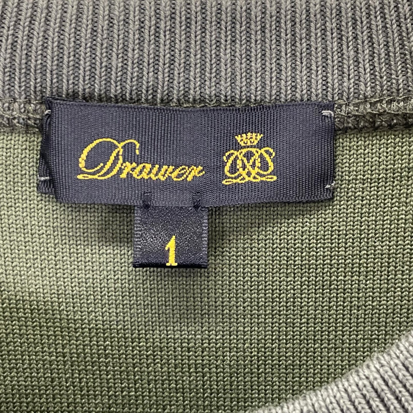 DRAWER ドゥロワー 6513-105-1029 カーキ Vガゼットスウェット トップス