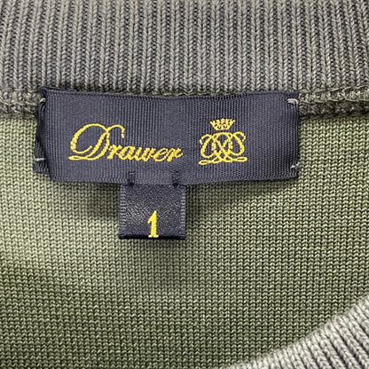 DRAWER ドゥロワー 6513-105-1029 カーキ Vガゼットスウェット トップス