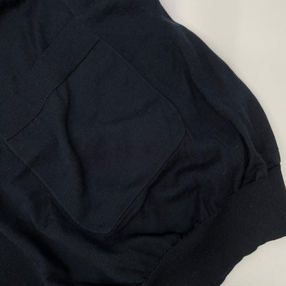 DRAWER 6515-106-0422 Navy silk-blend knit cardigan Top