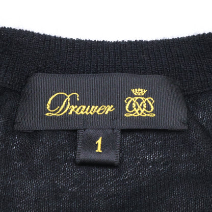 DRAWER ドゥロワー 6518-199-0430 18G フリル クルーネック ショートスリーブ ニットセーター トップス