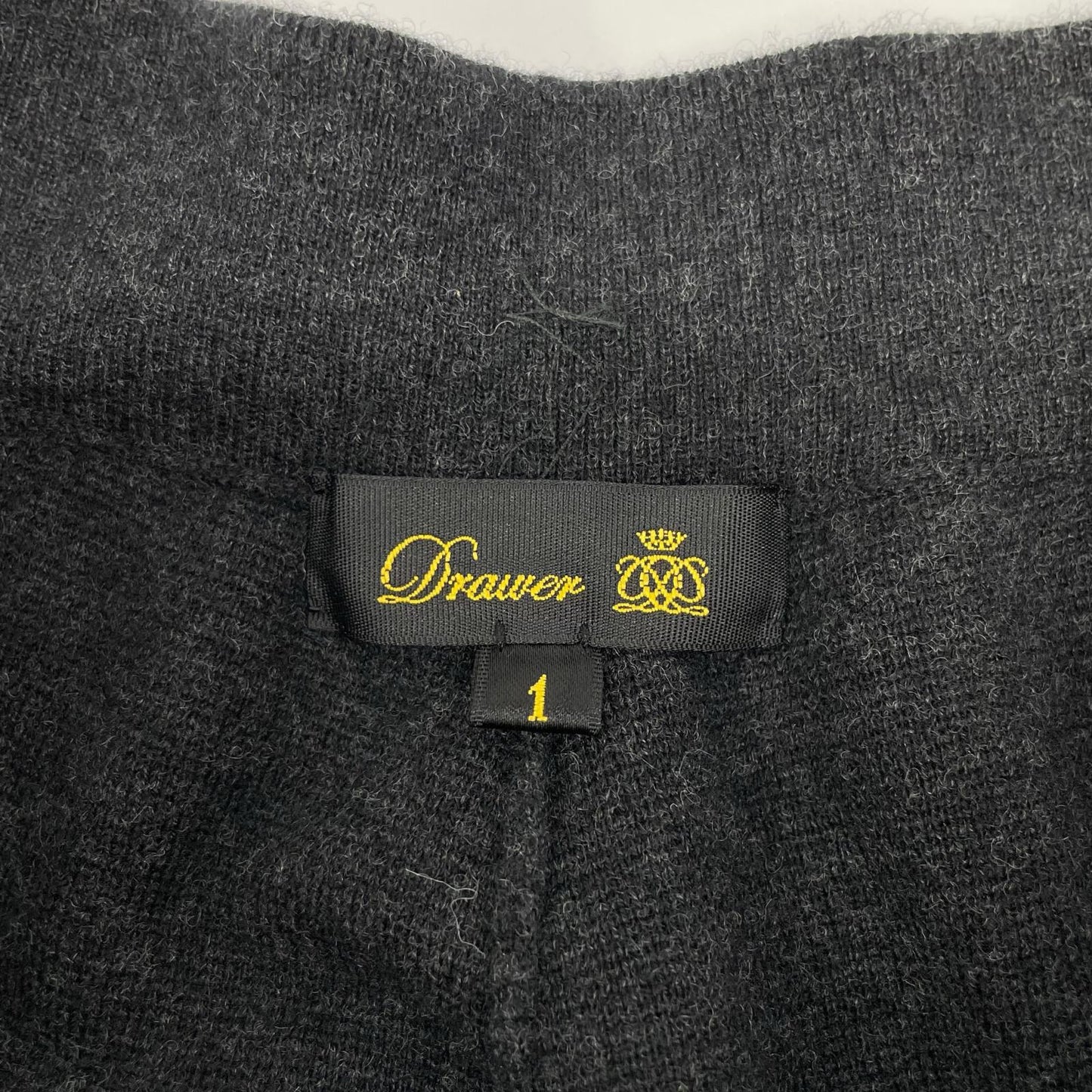 DRAWER ドゥロワー 6514-105-1022 ブラック ウールカシミヤ ドローストリングニットイージーパンツ ボトムス