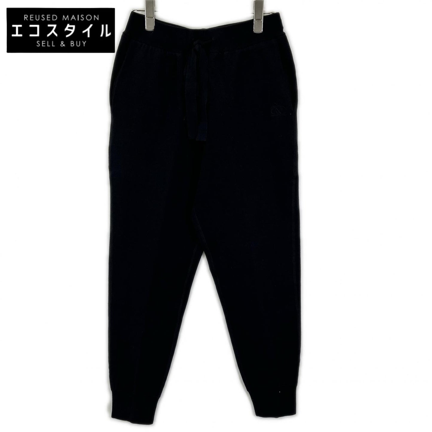 DRAWER ドゥロワー 6514-105-1087 ブラック 16Gダブルフェイスニットパンツ ボトムス