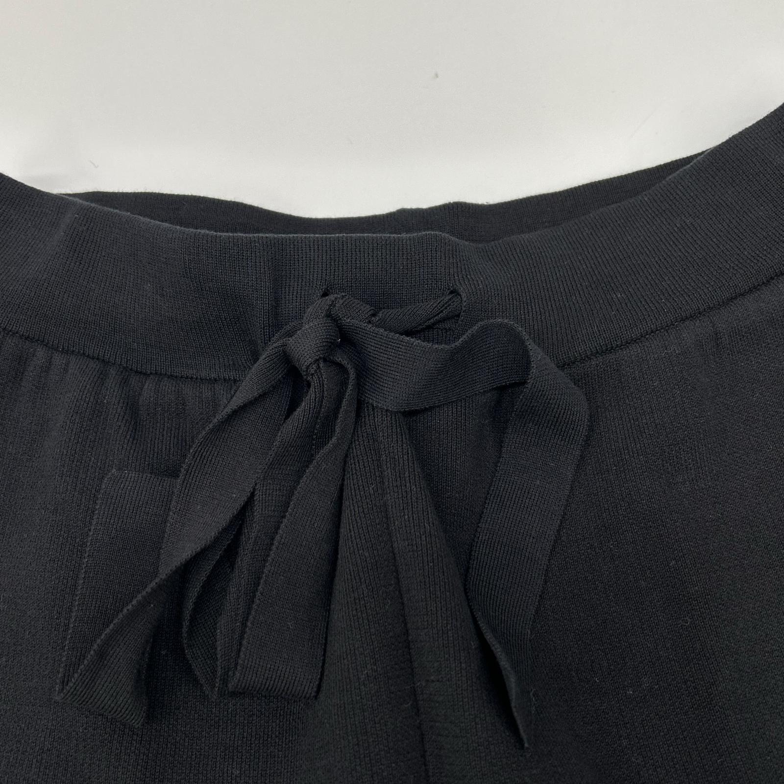 DRAWER ドゥロワー 6514-105-1087 ブラック 16Gダブルフェイスニットパンツ ボトムス