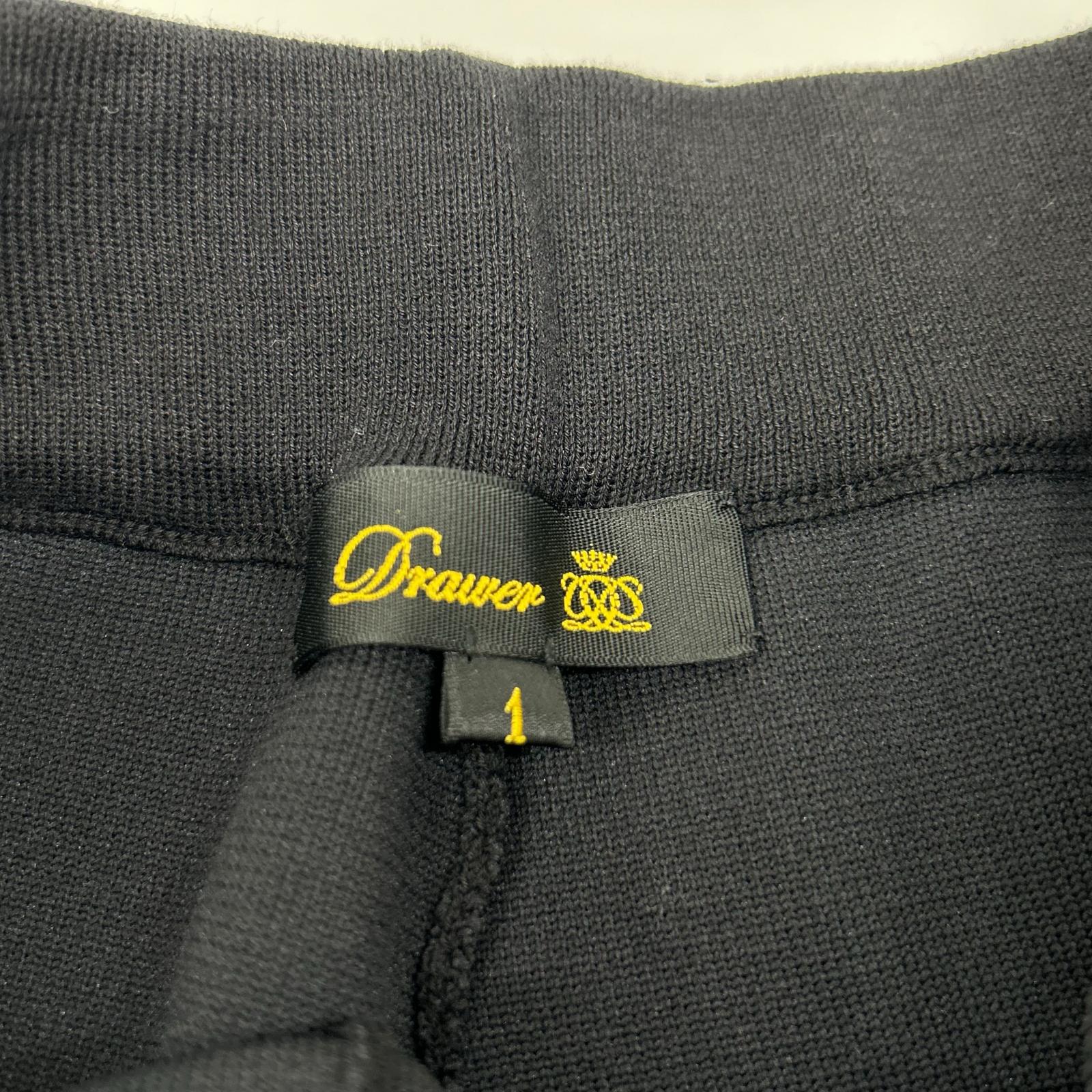 DRAWER ドゥロワー 6514-105-1087 ブラック 16Gダブルフェイスニットパンツ ボトムス