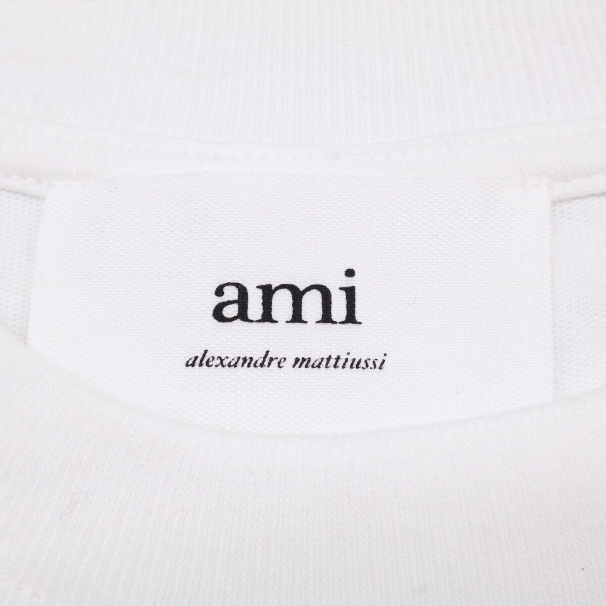 AMI PARIS アミパリス UTS205.726 25AW ホワイト ユニセックス ハートロゴ刺しゅう長袖カットソー トップス