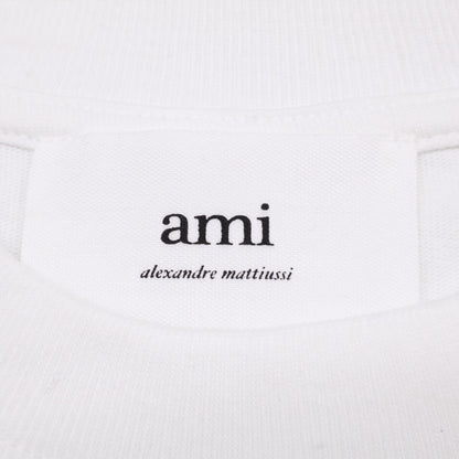 AMI PARIS アミパリス UTS205.726 25AW ホワイト ユニセックス ハートロゴ刺しゅう長袖カットソー トップス