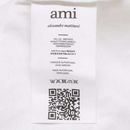 AMI PARIS アミパリス UTS205.726 25AW ホワイト ユニセックス ハートロゴ刺しゅう長袖カットソー トップス