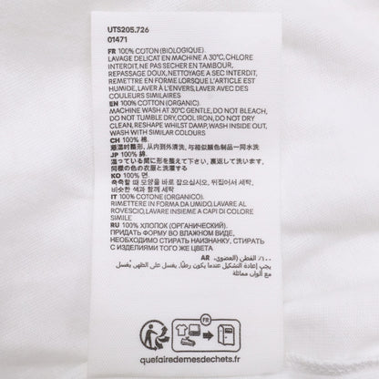 AMI PARIS アミパリス UTS205.726 25AW ホワイト ユニセックス ハートロゴ刺しゅう長袖カットソー トップス