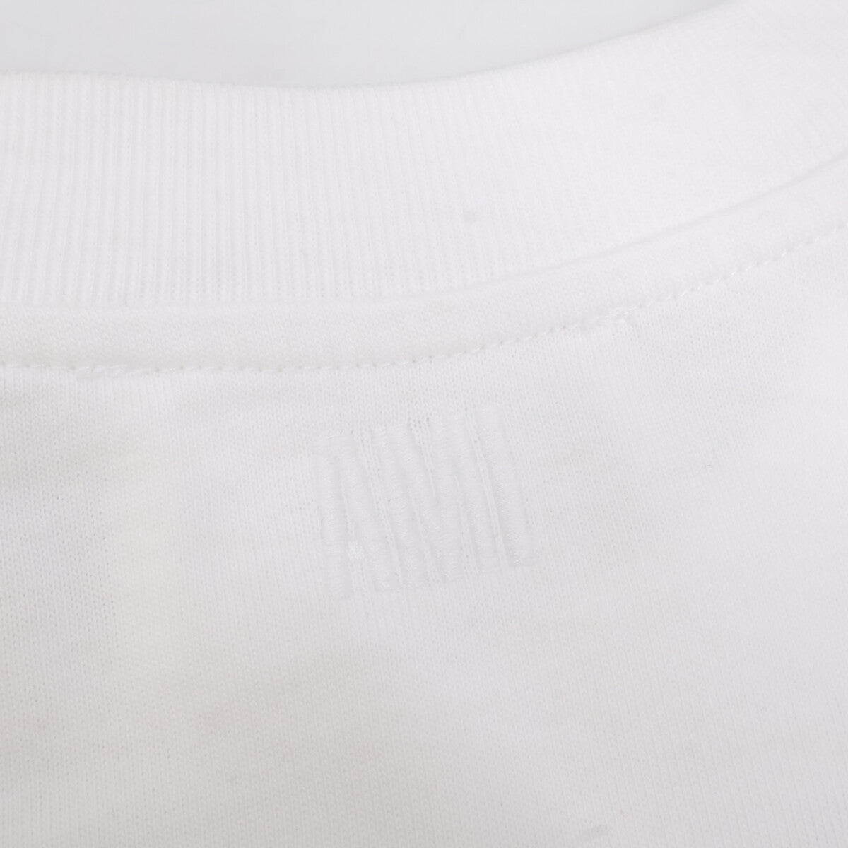 AMI PARIS アミパリス UTS205.726 25AW ホワイト ユニセックス ハートロゴ刺しゅう長袖カットソー トップス