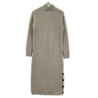 S MaxMara エスマックスマーラ 2429326033 ベージュ ウールカシミヤ モックネックニットワンピース ワンピース