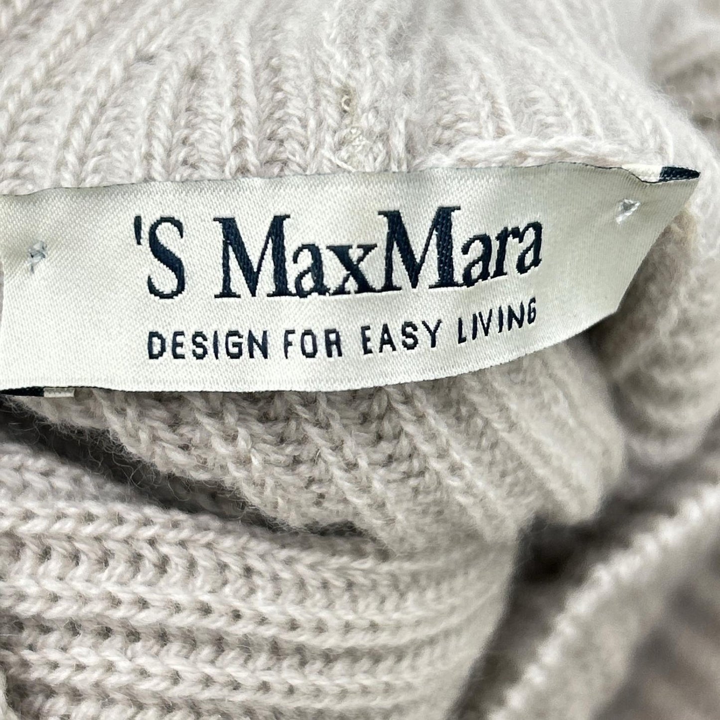 S MaxMara エスマックスマーラ 2429326033 ベージュ ウールカシミヤ モックネックニットワンピース ワンピース