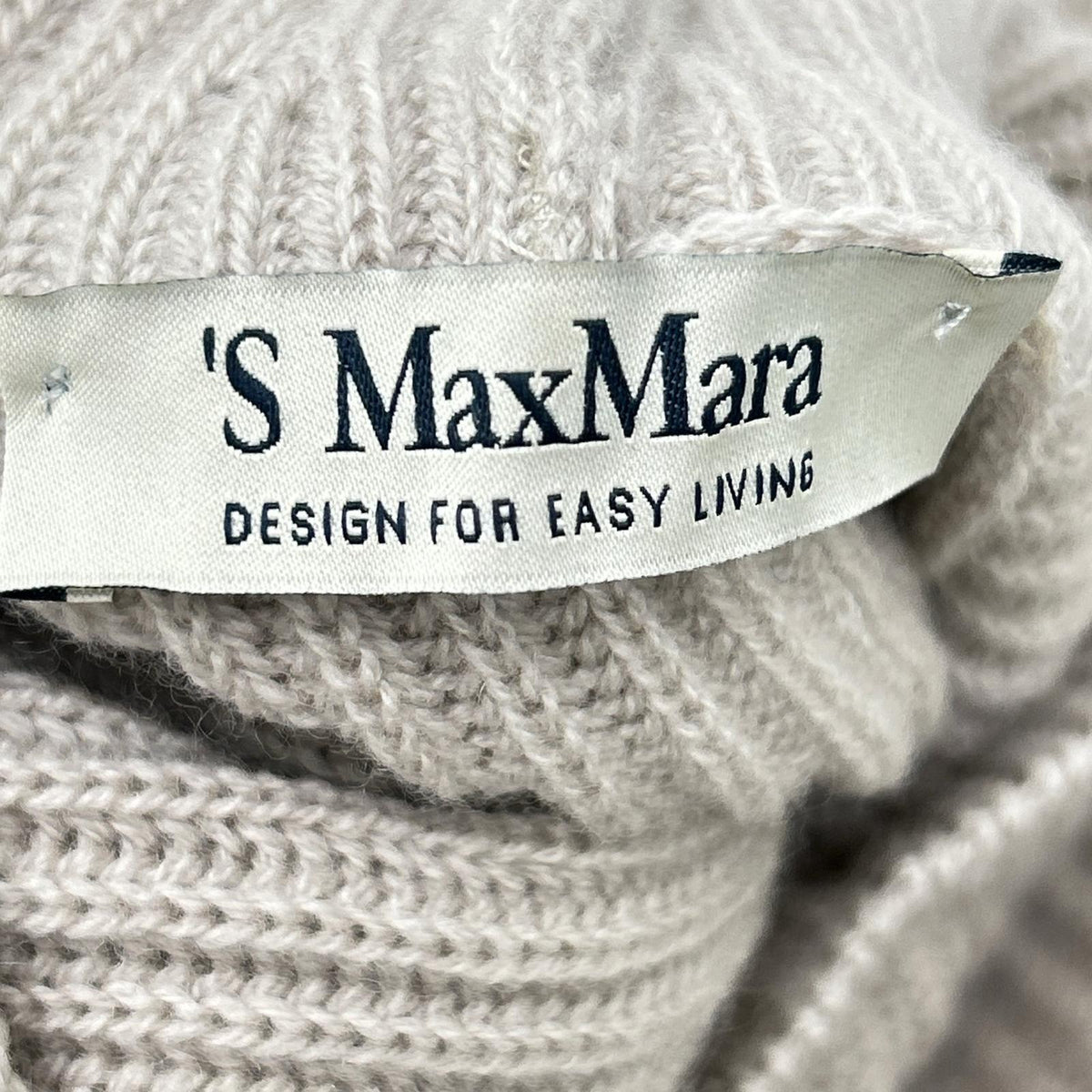 S MaxMara エスマックスマーラ 2429326033 ベージュ ウールカシミヤ モックネックニットワンピース ワンピース