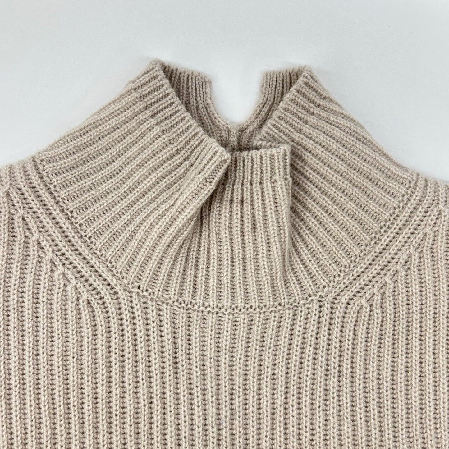 S MaxMara エスマックスマーラ 2429326033 ベージュ ウールカシミヤ モックネックニットワンピース ワンピース