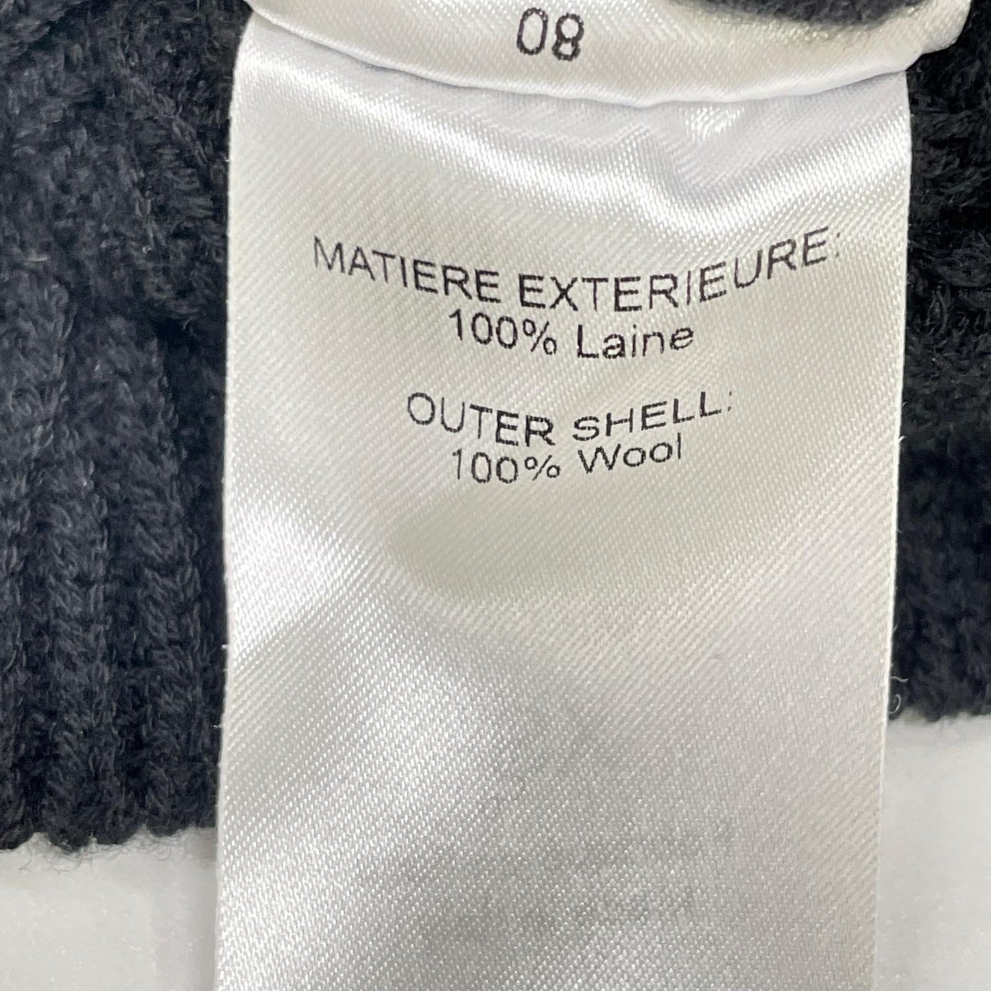 Chloe クロエ ブラック ウール100 ペプラムクルーネックニット トップス