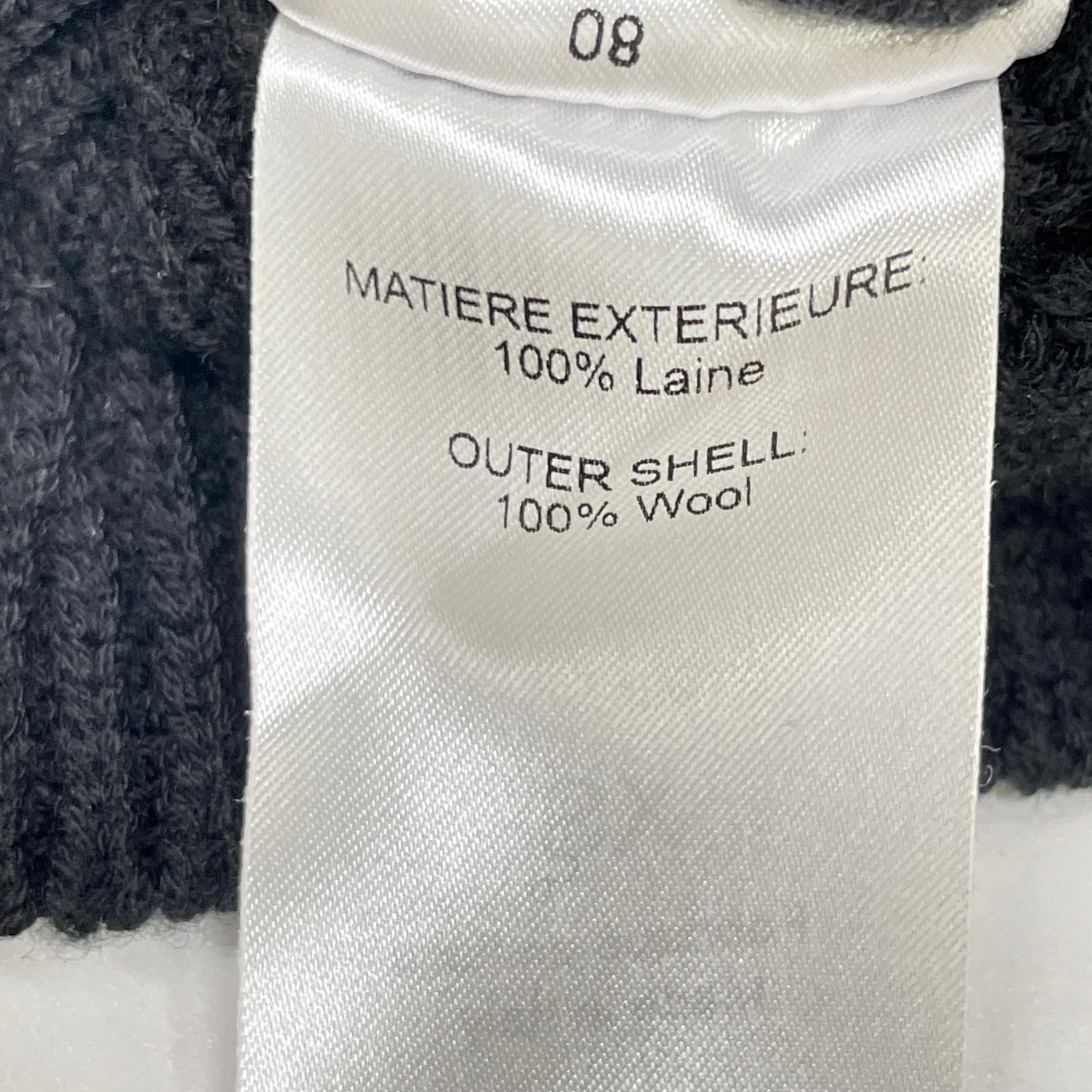 Chloe クロエ ブラック ウール100 ペプラムクルーネックニット トップス