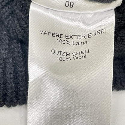 Chloe クロエ ブラック ウール100 ペプラムクルーネックニット トップス