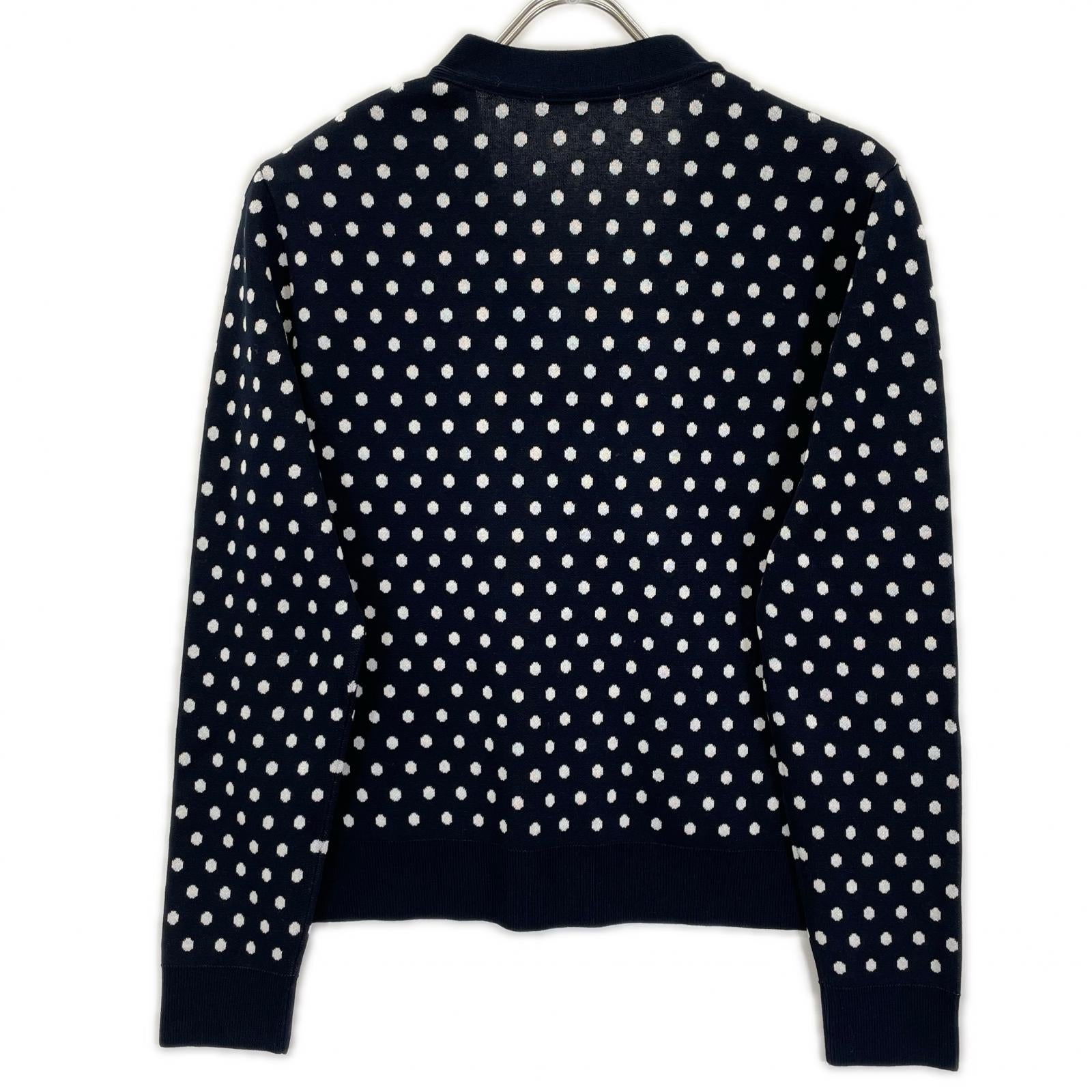 yori ヨリ YR35-25104SP ネイビー マリンドットニットカーディガン トップス