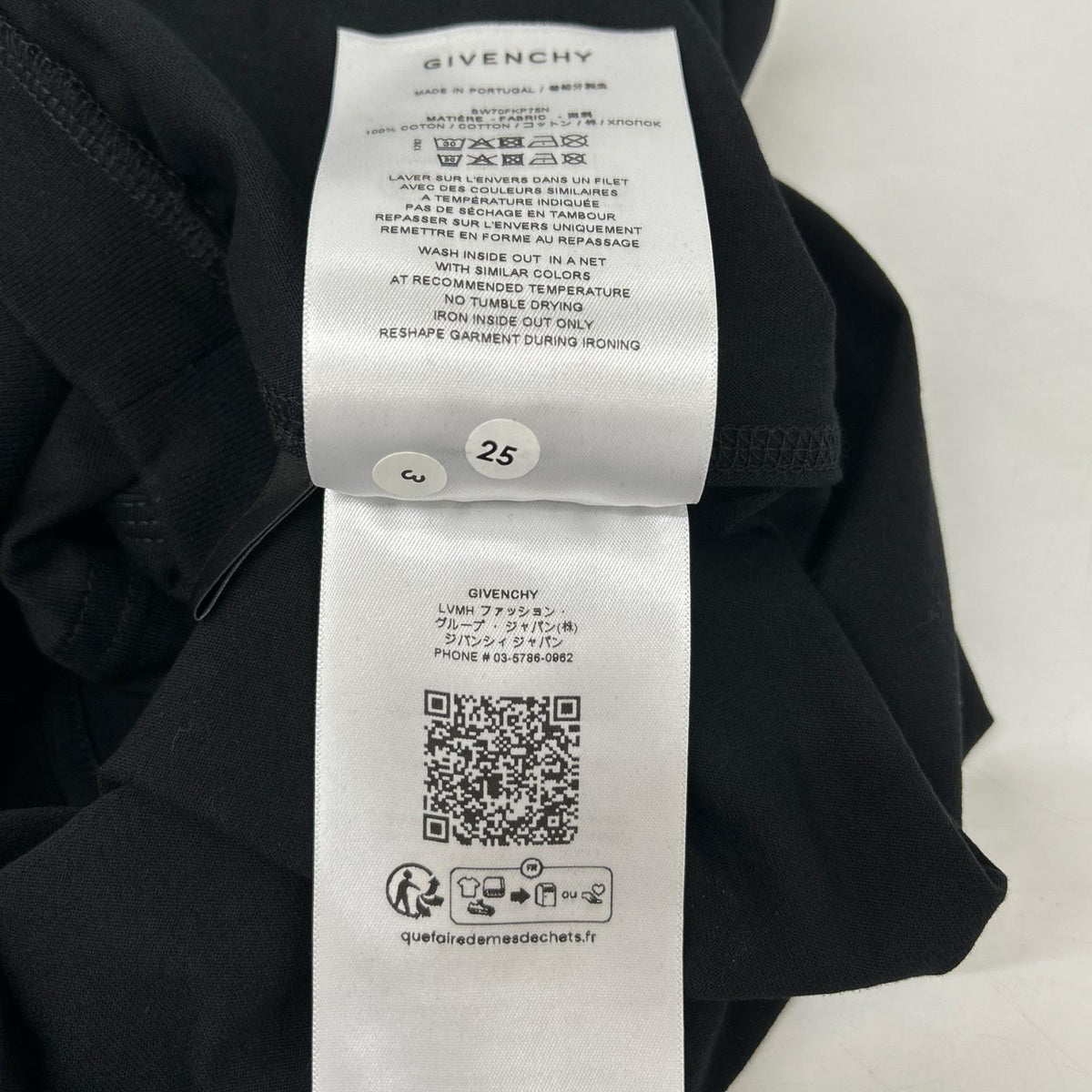 GIVENCHY ジバンシー BW70FKP75N 25AW ブラック クロップドロゴプリントTシャツ トップス