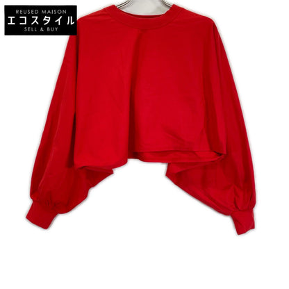 HYKE ハイク 12365-2401 レッド クロップドロングスリーブカットソー トップス