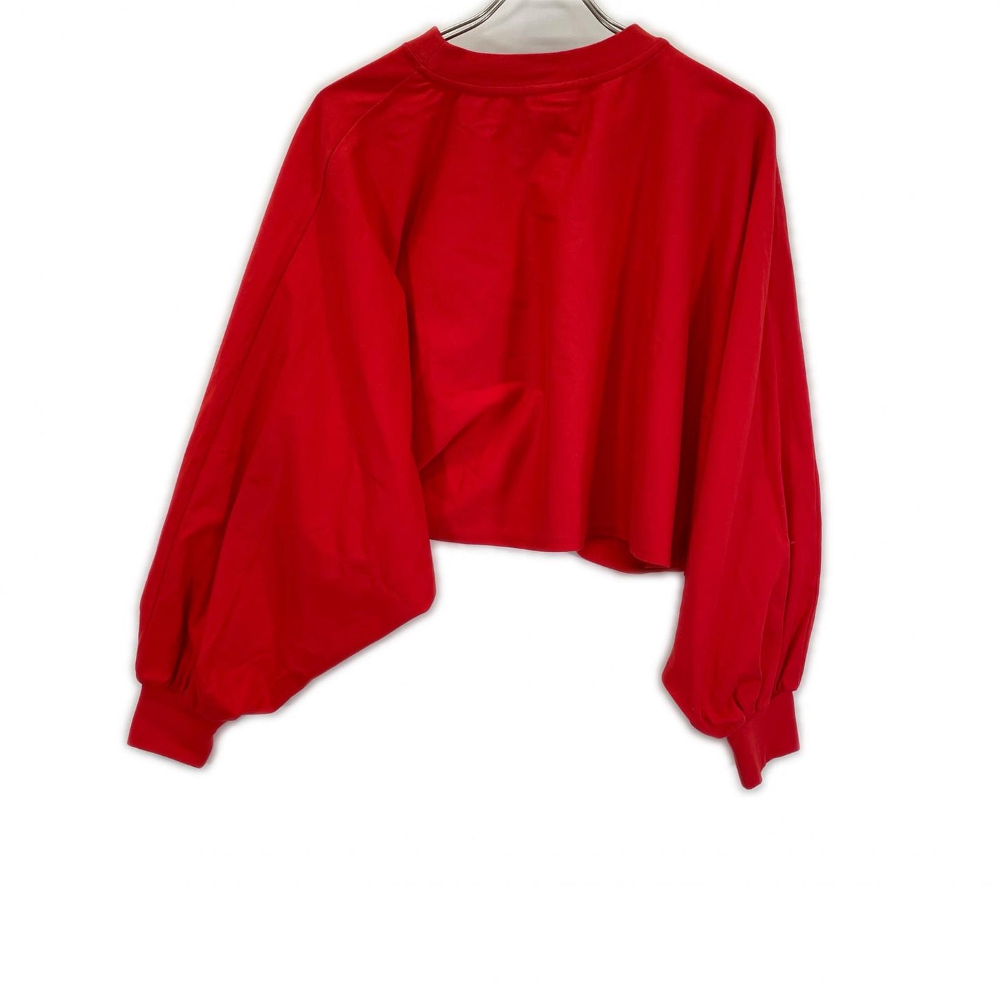 HYKE ハイク 12365-2401 レッド クロップドロングスリーブカットソー トップス