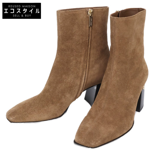 JIMMY CHOO ジミーチュウ 【新品同様】Bryelle 65 スエード サイドジップ ヒールブーツ シューズ