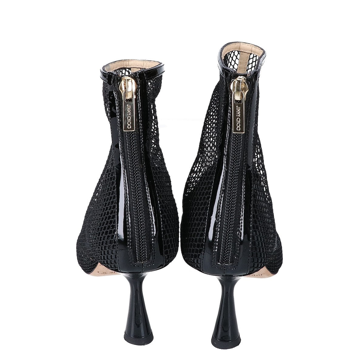 JIMMY CHOO ジミーチュウ 【美品】Kix 65 メッシュ/パテント アンクルブーツ シューズ