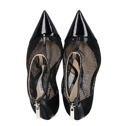 JIMMY CHOO ジミーチュウ 【美品】Kix 65 メッシュ/パテント アンクルブーツ シューズ