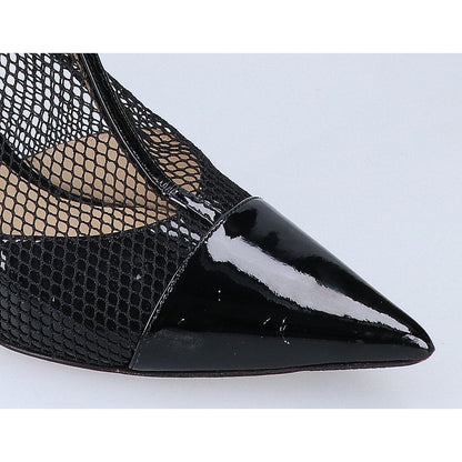 JIMMY CHOO ジミーチュウ 【美品】Kix 65 メッシュ/パテント アンクルブーツ シューズ