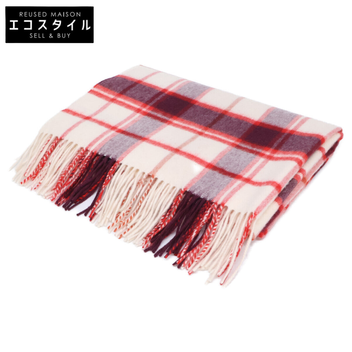 Johnstons ジョンストンズ Drawer ドゥロワー別注 【美品】6536-343-0342 TARTAN タータンチェック カシミヤ 大判 ストール