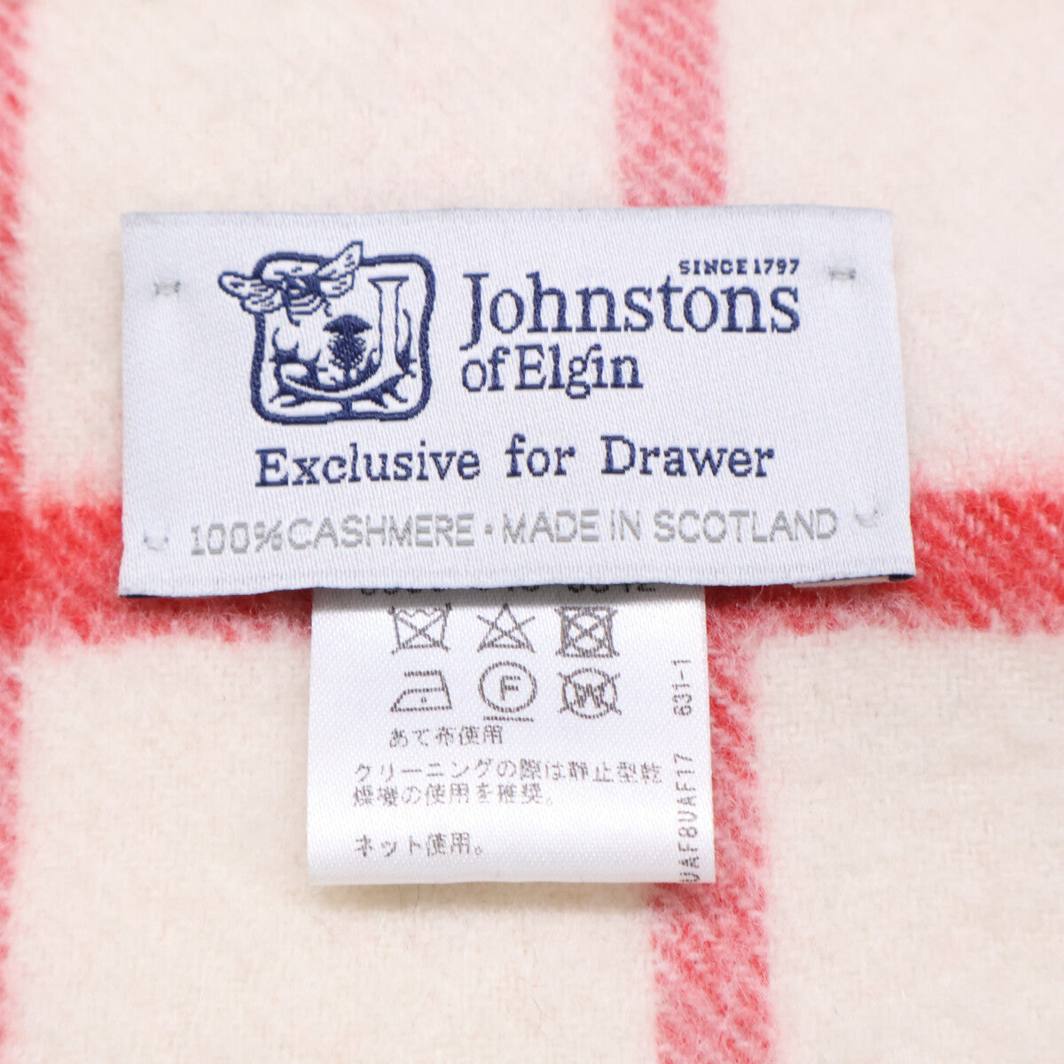 Johnstons ジョンストンズ Drawer ドゥロワー別注 【美品】6536-343-0342 TARTAN タータンチェック カシミヤ 大判 ストール