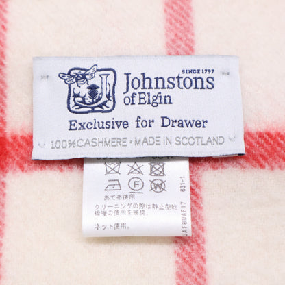Johnstons ジョンストンズ Drawer ドゥロワー別注 【美品】6536-343-0342 TARTAN タータンチェック カシミヤ 大判 ストール