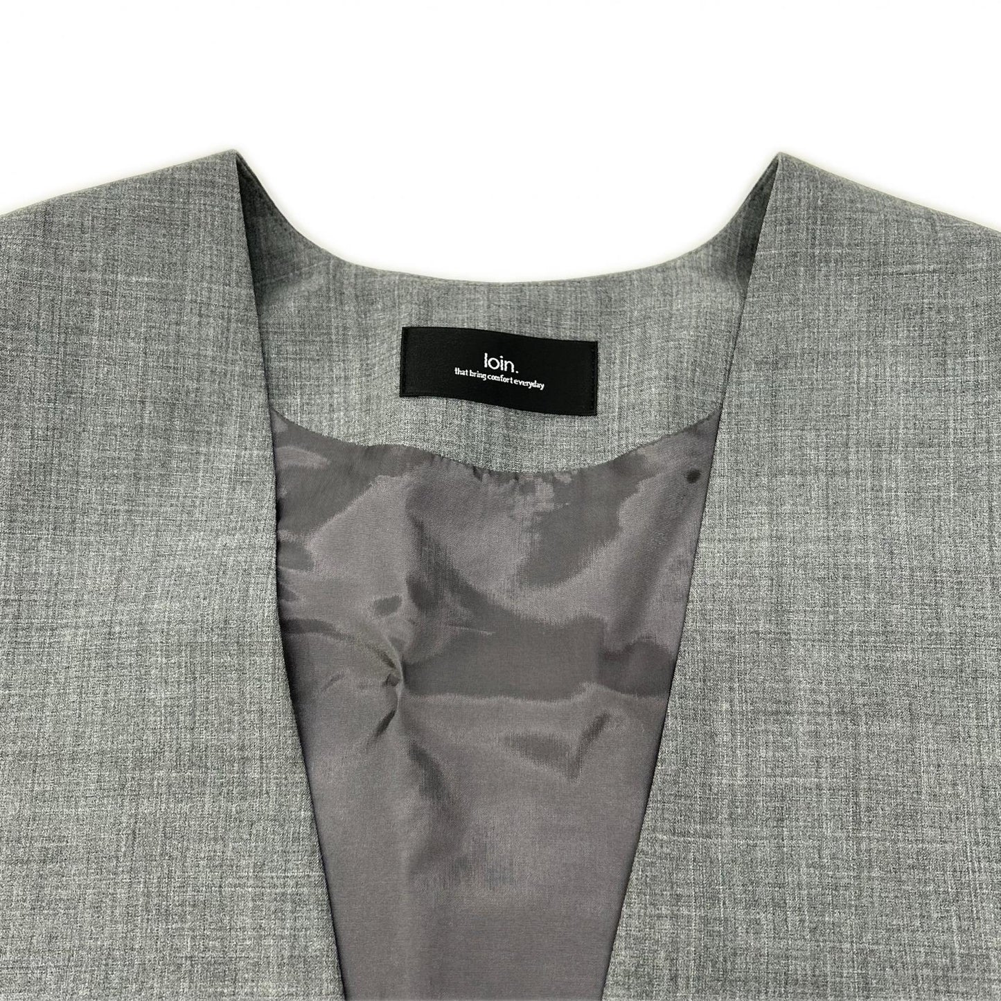 loin. Loin 4LGT0001 Gray Vest Gilet Vest