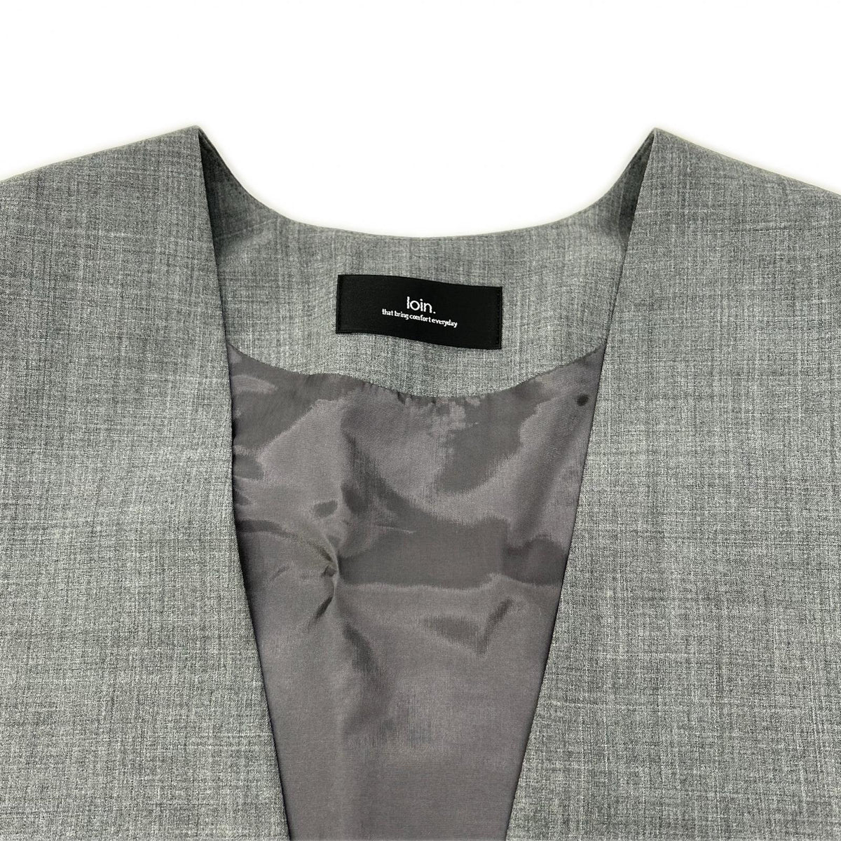 loin. Loin 4LGT0001 Gray Vest Gilet Vest