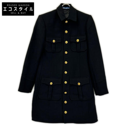 POLObyRalphLauren ポロラルフローレン ブラック ウール100 金ボタンロングコート ジャケット