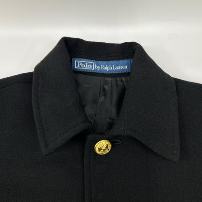 POLObyRalphLauren ポロラルフローレン ブラック ウール100 金ボタンロングコート ジャケット