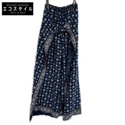 POLObyRalphLauren ポロラルフローレン 24SS ブルー Floral Twill Wide-Leg Wrap Pant フラワー柄ラップワイドパンツ ボトムス