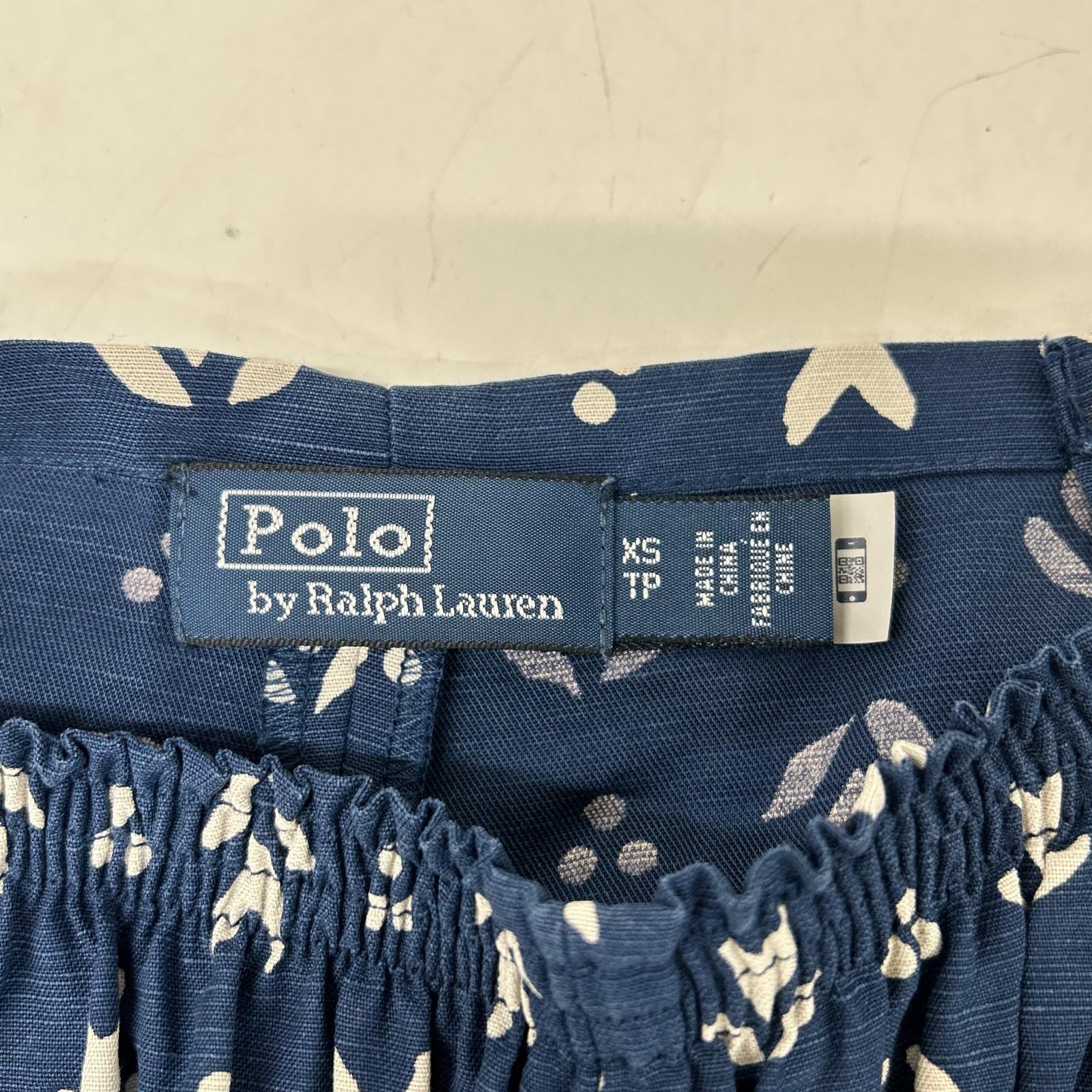 POLObyRalphLauren ポロラルフローレン 24SS ブルー Floral Twill Wide-Leg Wrap Pant フラワー柄ラップワイドパンツ ボトムス