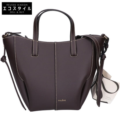 POLENE ポレーヌ 【新品同様】EBENE エボニー Cyme Tote Nano sim 2WAYショルダー ハンドバッグ
