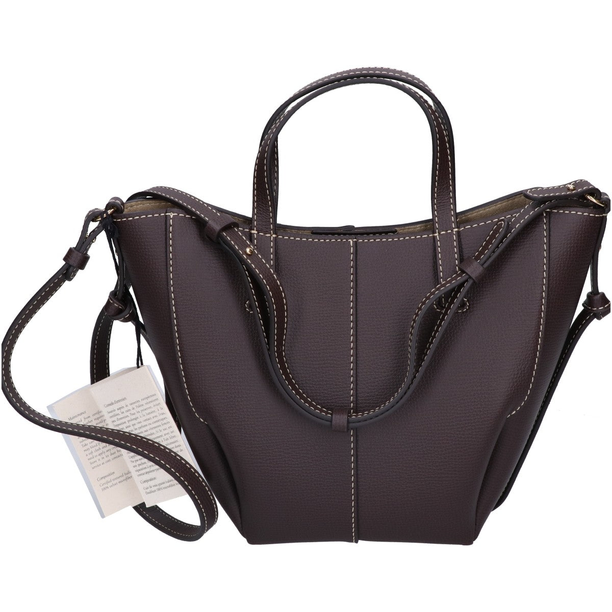 POLENE ポレーヌ 【新品同様】EBENE エボニー Cyme Tote Nano sim 2WAYショルダー ハンドバッグ