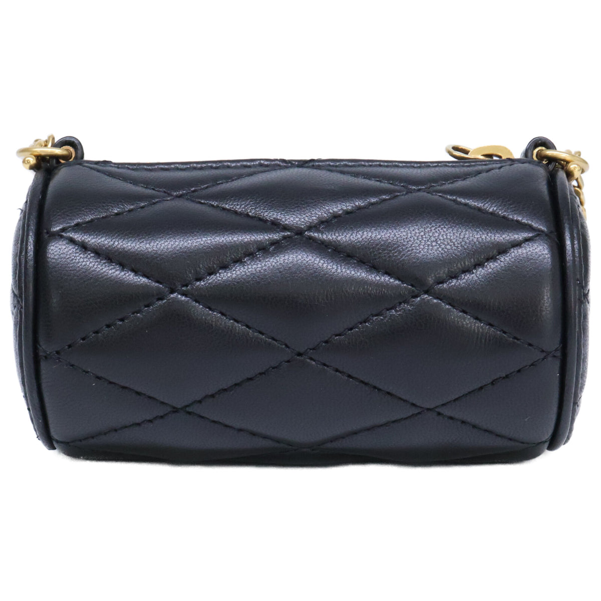 SAINT LAURENT PARIS サンローランパリ 新品同様 796296 ラムスキン サドマイクロ チューブチェーン ショルダーバッグ
