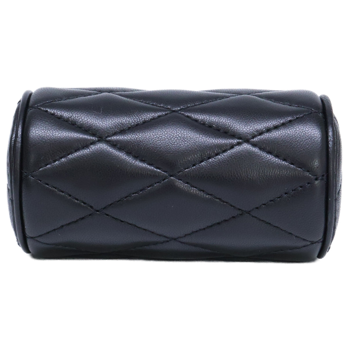 SAINT LAURENT PARIS サンローランパリ 新品同様 796296 ラムスキン サドマイクロ チューブチェーン ショルダーバッグ