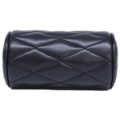 SAINT LAURENT PARIS サンローランパリ 新品同様 796296 ラムスキン サドマイクロ チューブチェーン ショルダーバッグ
