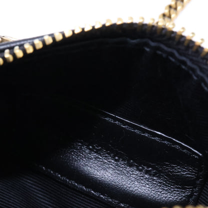 SAINT LAURENT PARIS サンローランパリ 新品同様 796296 ラムスキン サドマイクロ チューブチェーン ショルダーバッグ