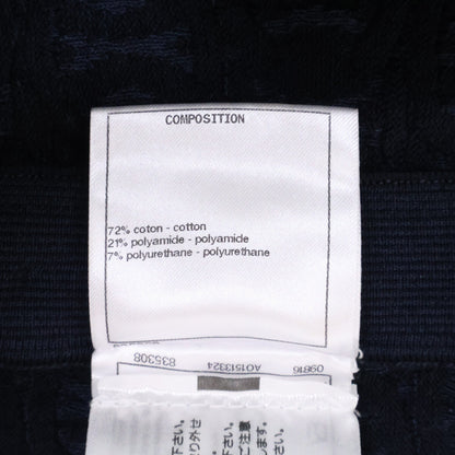 CHANEL シャネル 【美品/国内正規】P60688K46371 ココマークボタン CCジャガード 半袖ニットセーター トップス