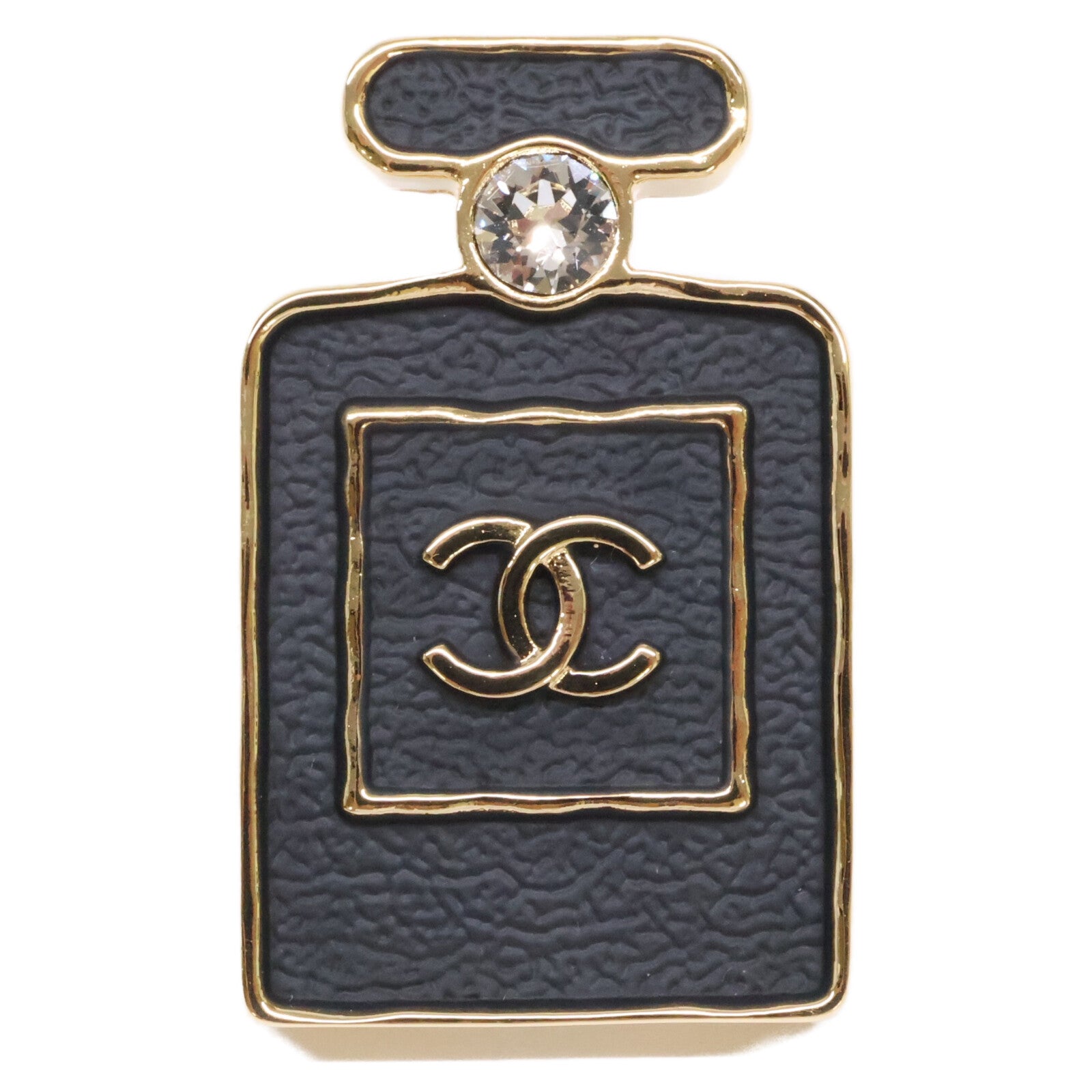 CHANEL シャネル 【美品】B23S ココマーク 香水瓶モチーフ ラインストーン ブローチ