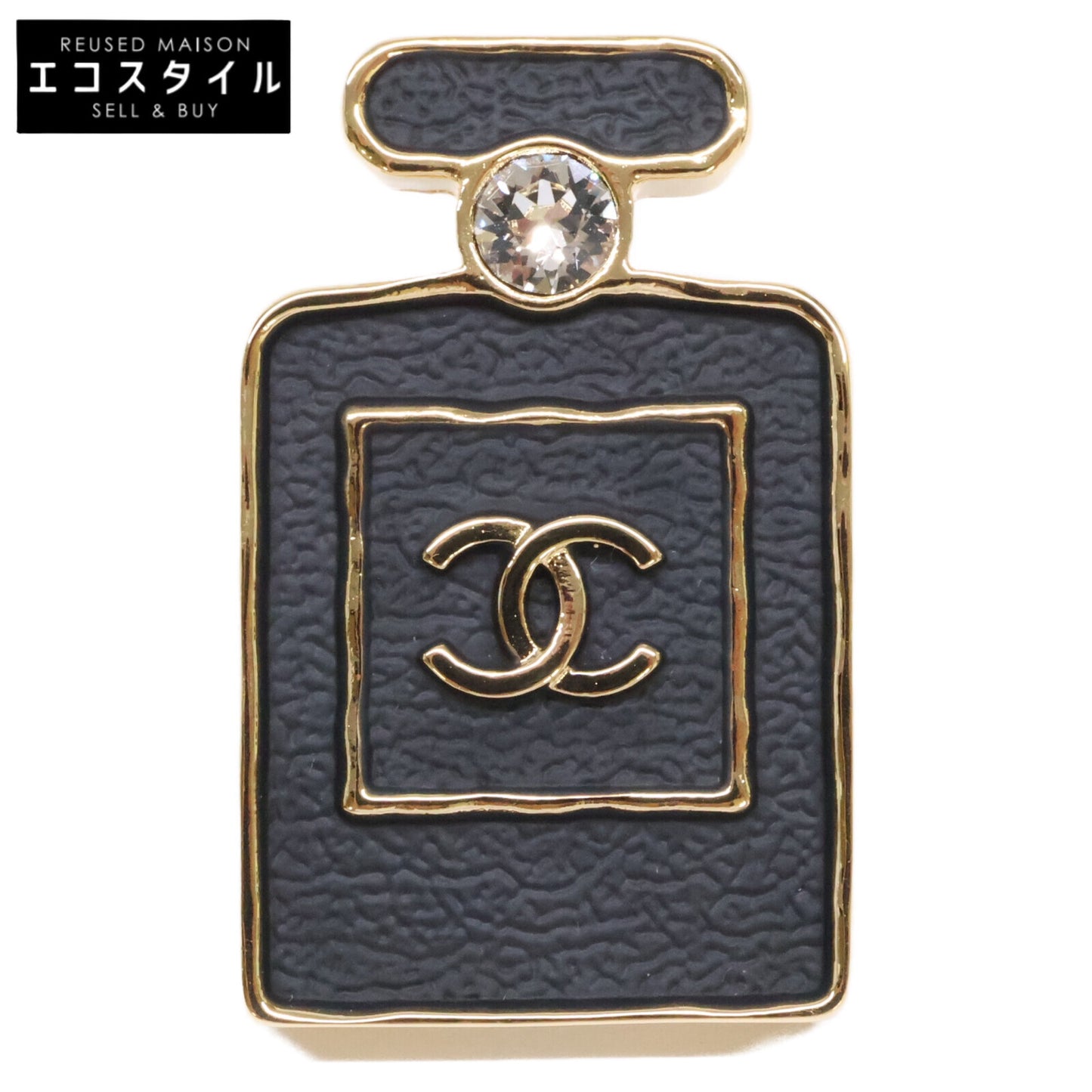 CHANEL シャネル 【美品】B23S ココマーク 香水瓶モチーフ ラインストーン ブローチ