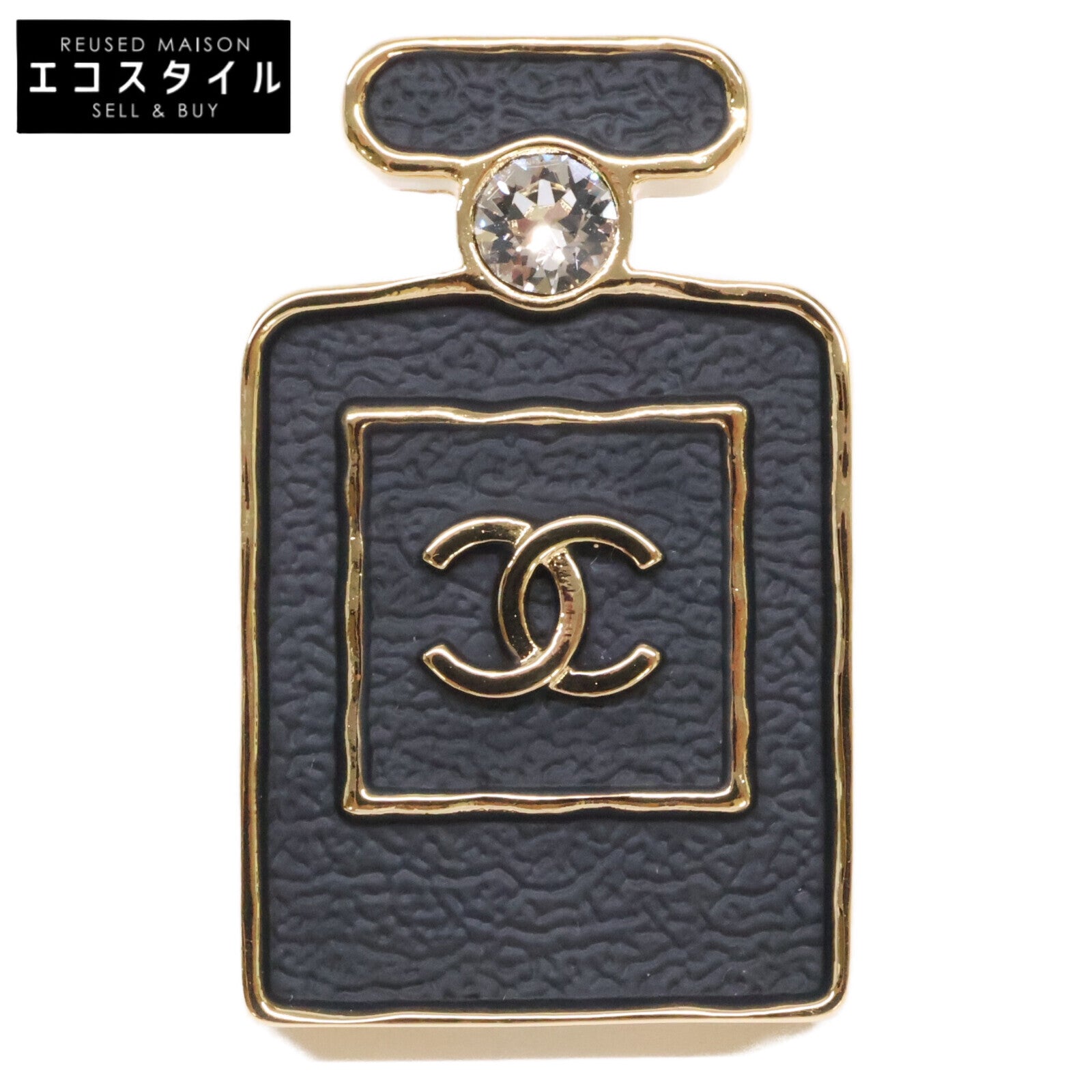 CHANEL シャネル 【美品】B23S ココマーク 香水瓶モチーフ ラインストーン ブローチ