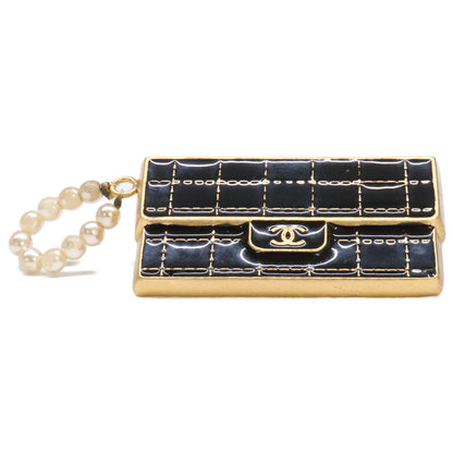 CHANEL シャネル 【美品】02A ココマーク チョコバーバッグモチーフ パールチャーム ブローチ