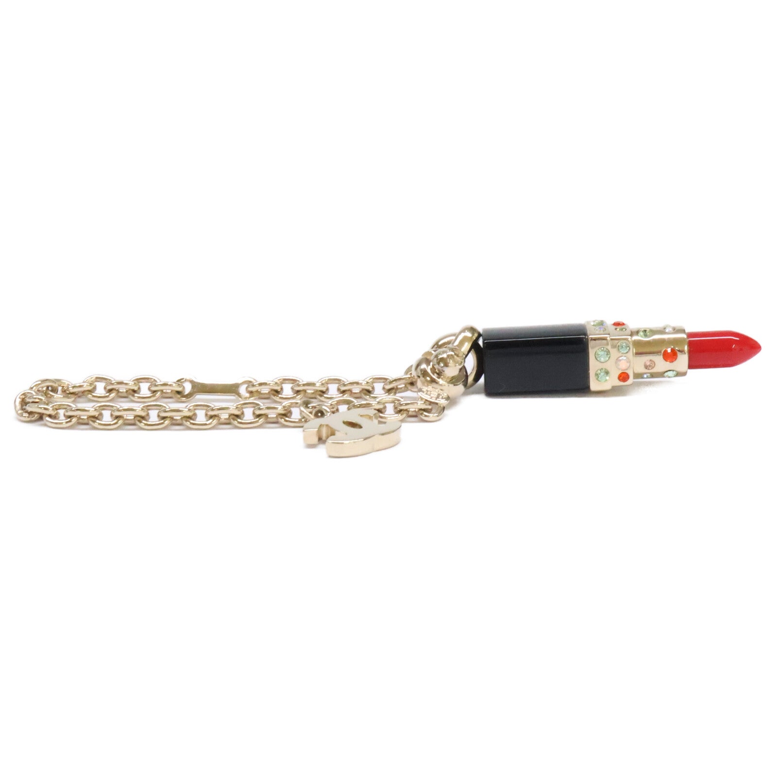 CHANEL シャネル 【美品】04A ココマーク リップスティックモチーフ ラインストーン チャーム